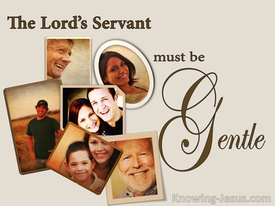 2 Timothy 2:24 God's Servant Is Gentle (gold)